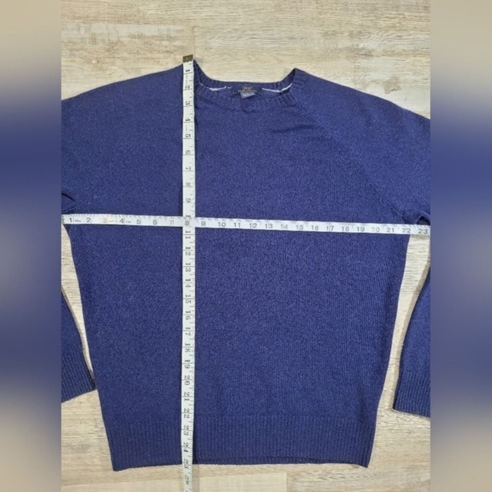Washable Wool Brooks Brothers 346 Sweater M/ M Blue Crewneck LN - Picture 4 of 16